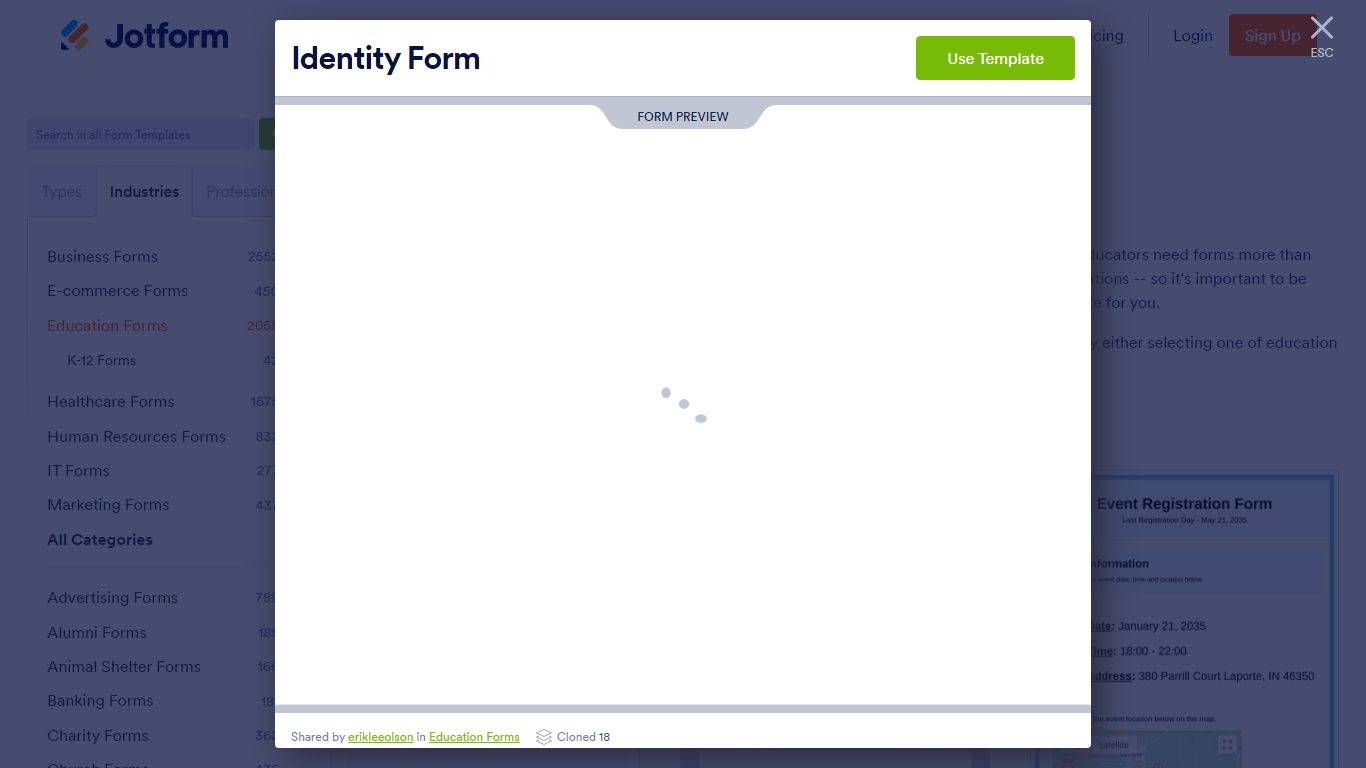 Identity Form Template | Jotform